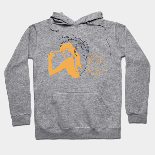 Wild Women Leaf Illustrations Hoodie by NJORDUR